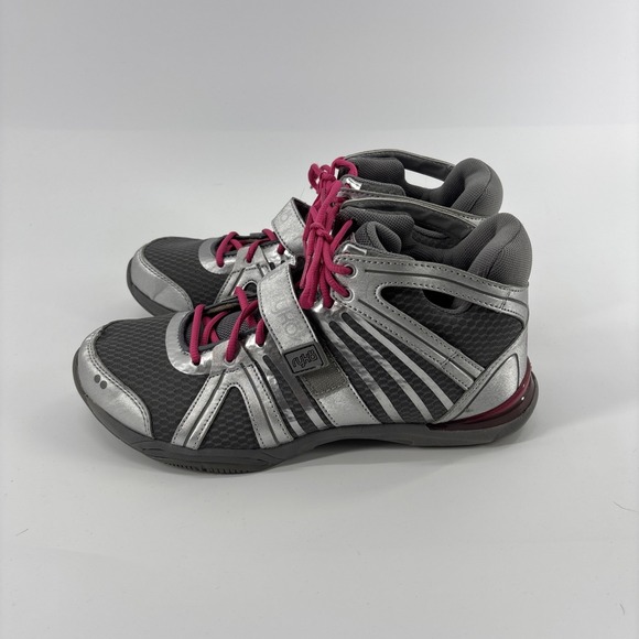 Ryka Women's Tenacity Cross Training Shoes Size 9.5M Gray Pink High Top Lace-up - Picture 3 of 8